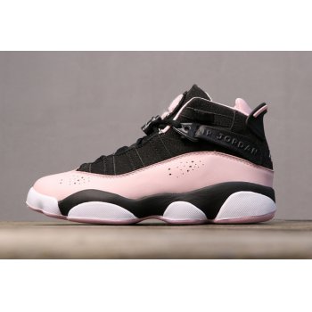 2019 WoAir Jordan 6 Rings Black Pink Foam-White 323399-006 Shoes